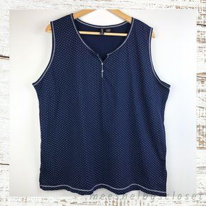 Jason Maxwell Polka Dot Plus Size 2X Tank Top